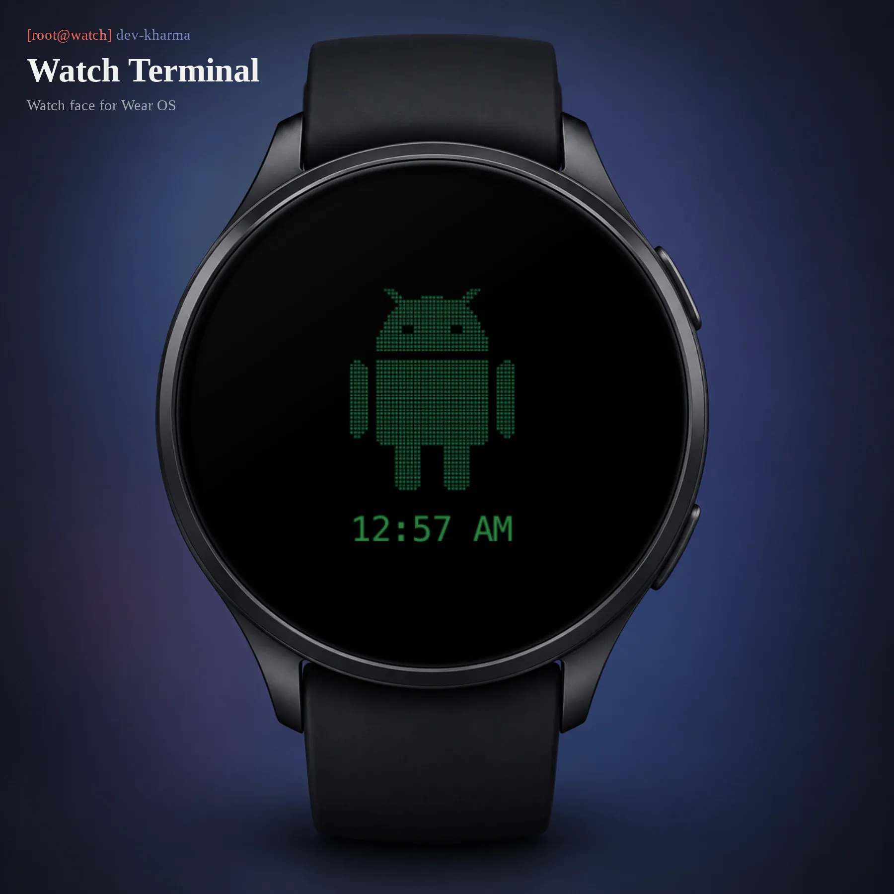 Modo siempre encendido de Watch Terminal con solo el logo y la hora